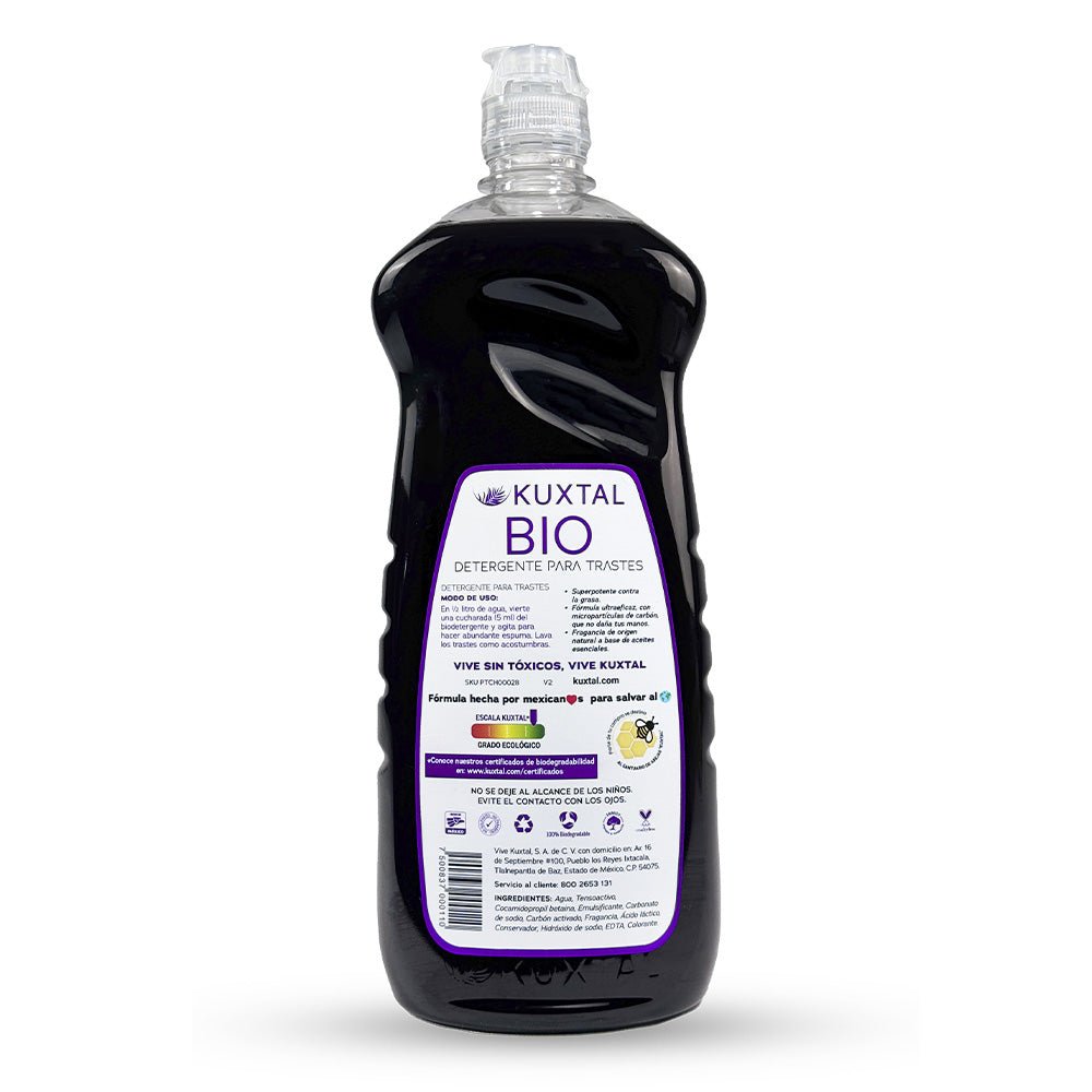 Bio Detergente Liquido Para Trastes Carbón Activo 820