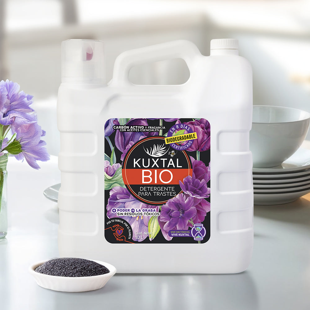 Bio Detergente Líquido para Trastes Carbón Activo 10 L.