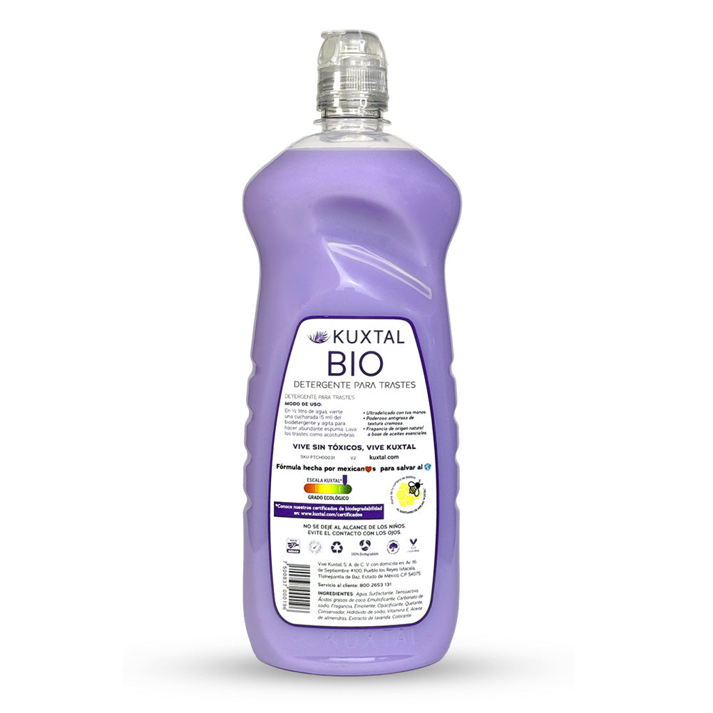 Bio Detergente líquido para trastes Lavanda 820 ml.