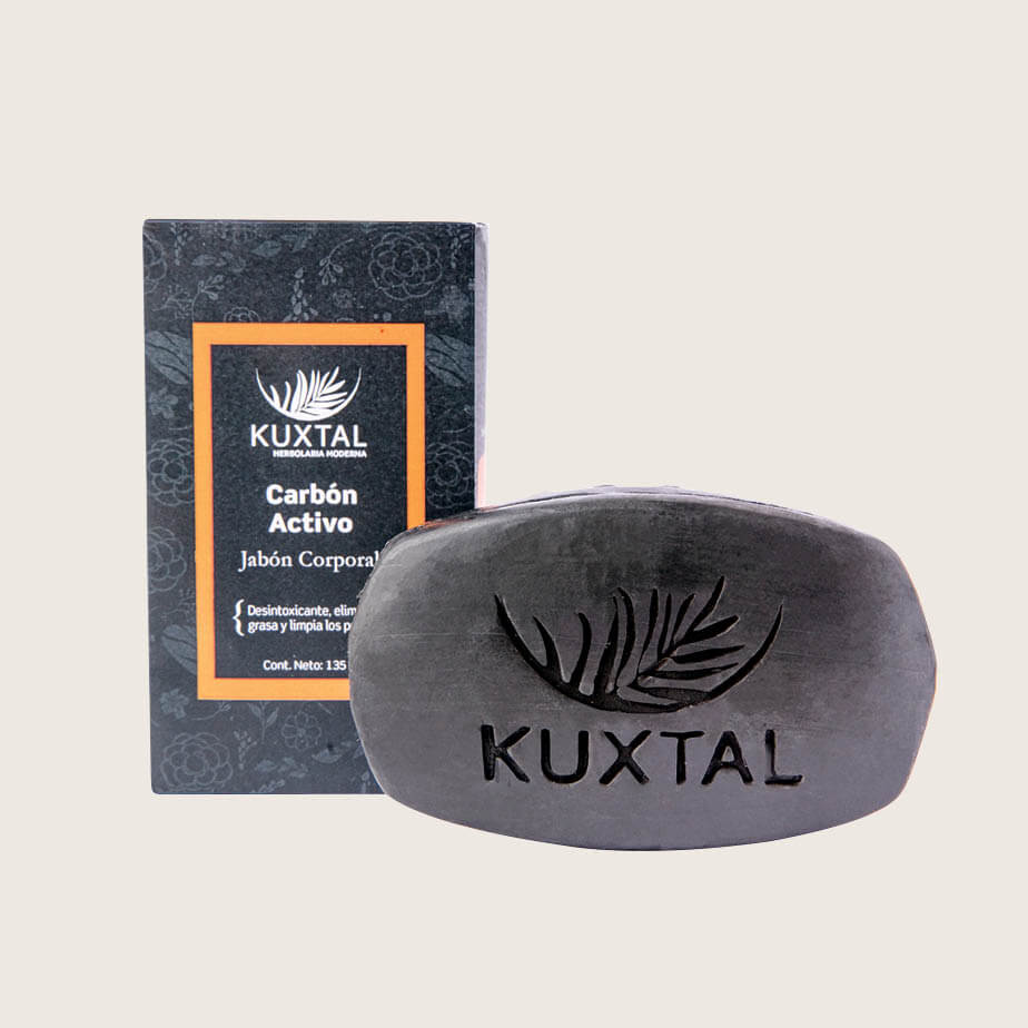 Jabón corporal carbón activo - Kuxtal